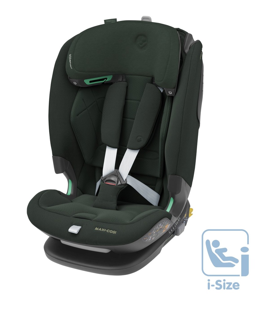 8618490110_2023_maxicosi_carseat_toddlerchildcarseat_titanproisize_green_authenticgreen_isizesafety_3qrtleft.jpg