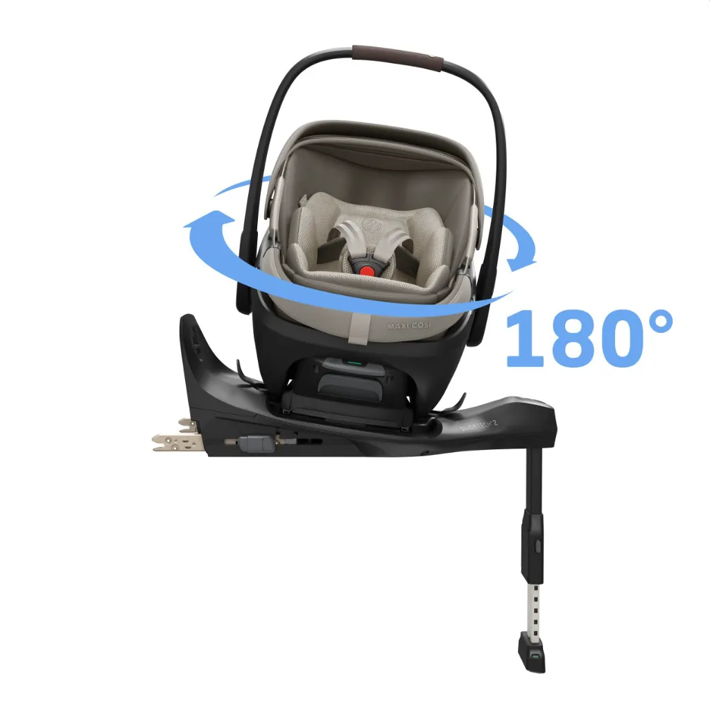 8441128110_2025_maxicosi_carseat_babycarseat_coralslidepro_brown_sapphiresand_flexispinrotation_side.webp