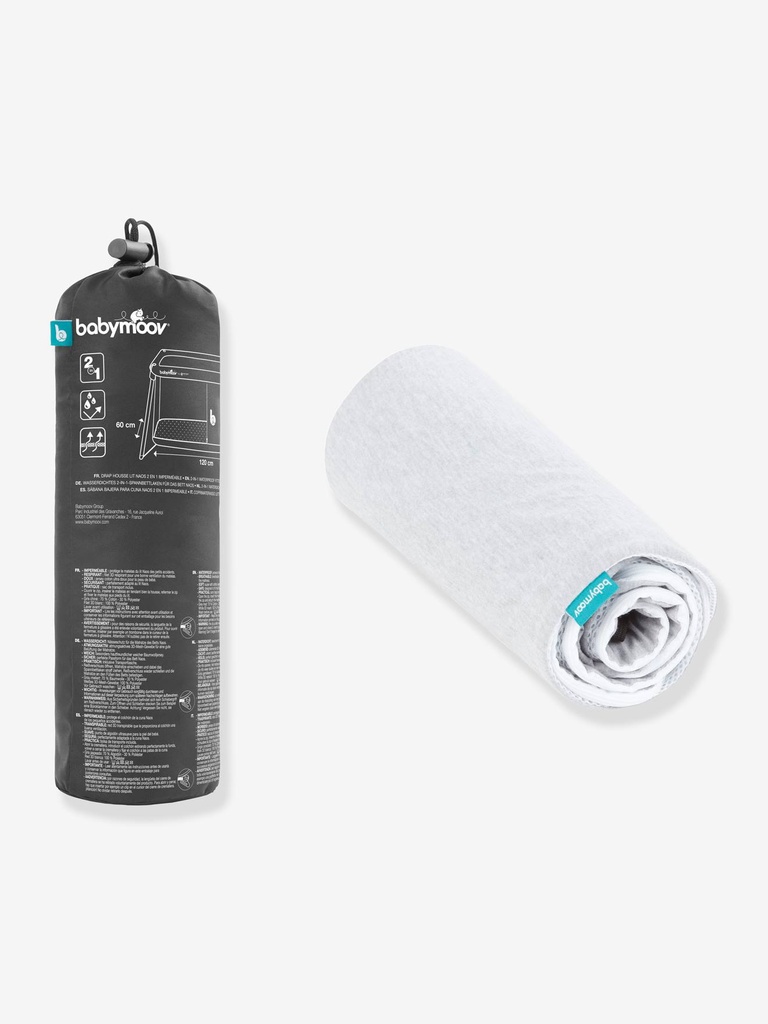 2-in-1-Spannbettlaken Für Reisebett „Naos“ BABYMOOV® Weiß