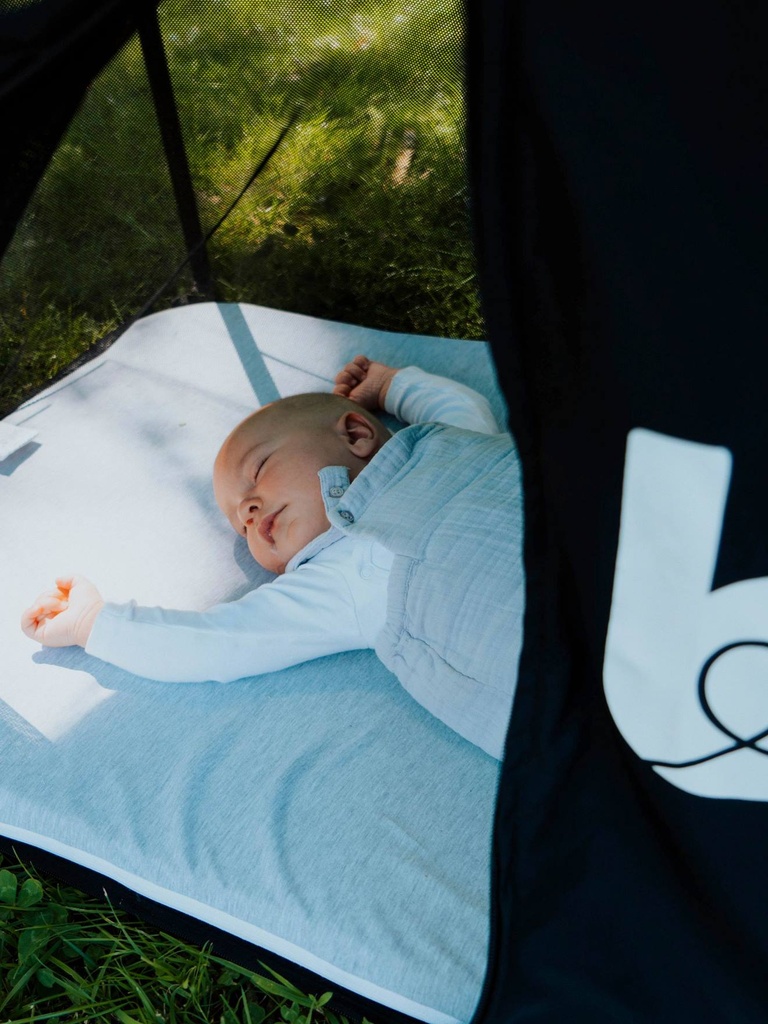 2-in-1-Spannbettlaken Für Reisebett „Naos“ BABYMOOV® Weiß