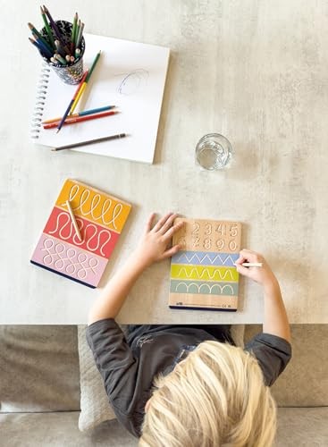 Small Foot Board Set Educate Wood Learn Writing Exercises for Kids Aged 5+ Years 12560 Coloured
