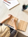 Small Foot Board Set Educate Wood Learn Writing Exercises for Kids Aged 5+ Years 12560 Coloured