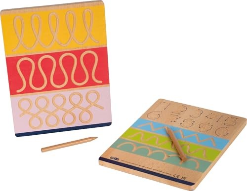 Small Foot Board Set Educate Wood Learn Writing Exercises for Kids Aged 5+ Years 12560 Coloured