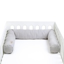 Zöllner Bettschlange light grey Waffelpiqué