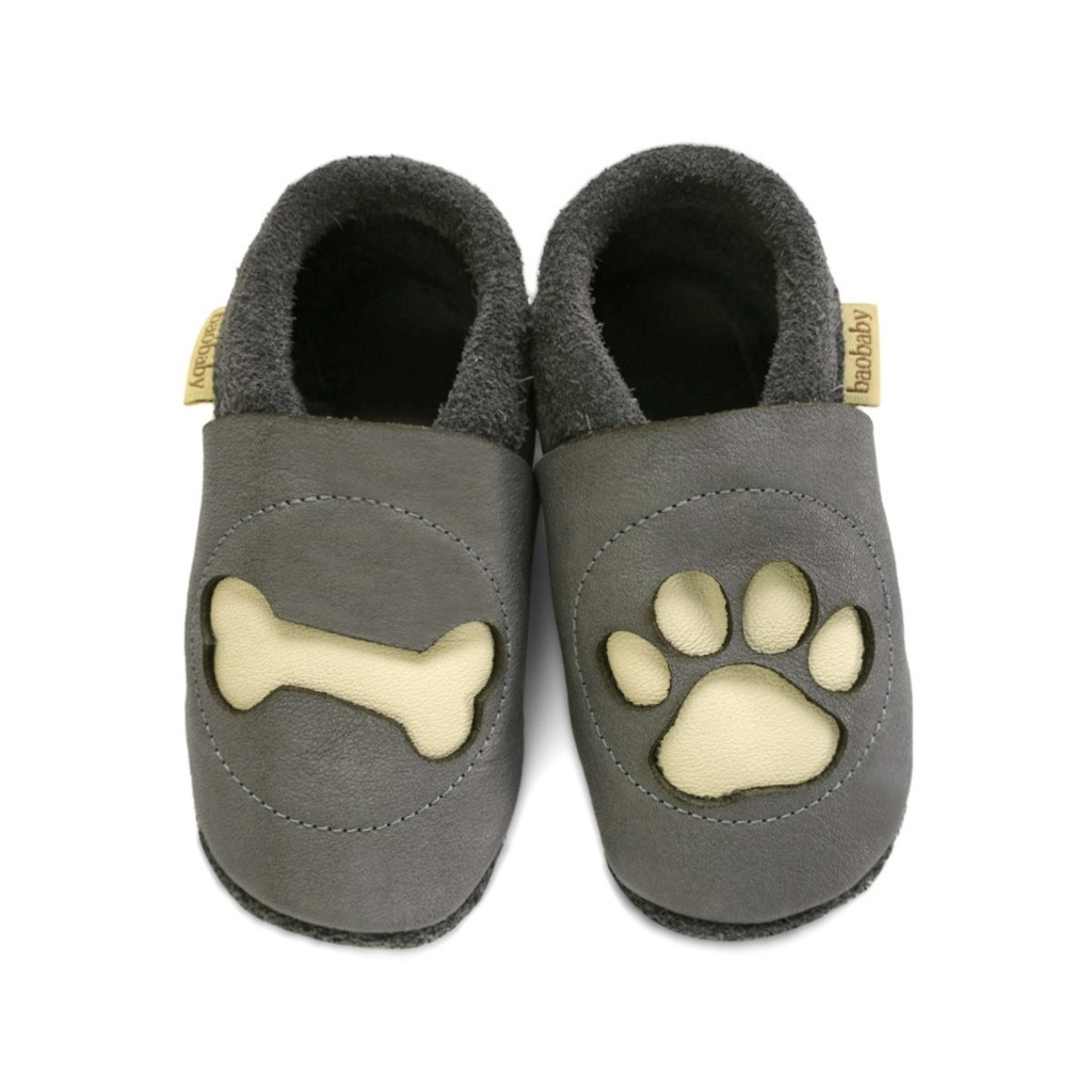 Bao Baby Babyschuhe Softsohle Paw grey