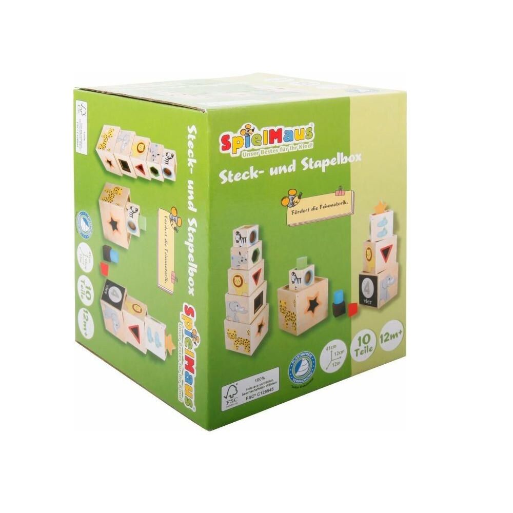 [909000283003] Spielmaus Stapel-Steckbox 10tlg