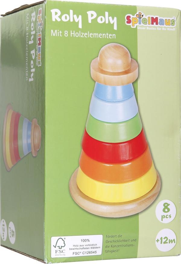 [909000267003] Spielmaus Stehauf Stapelturm 8teilig